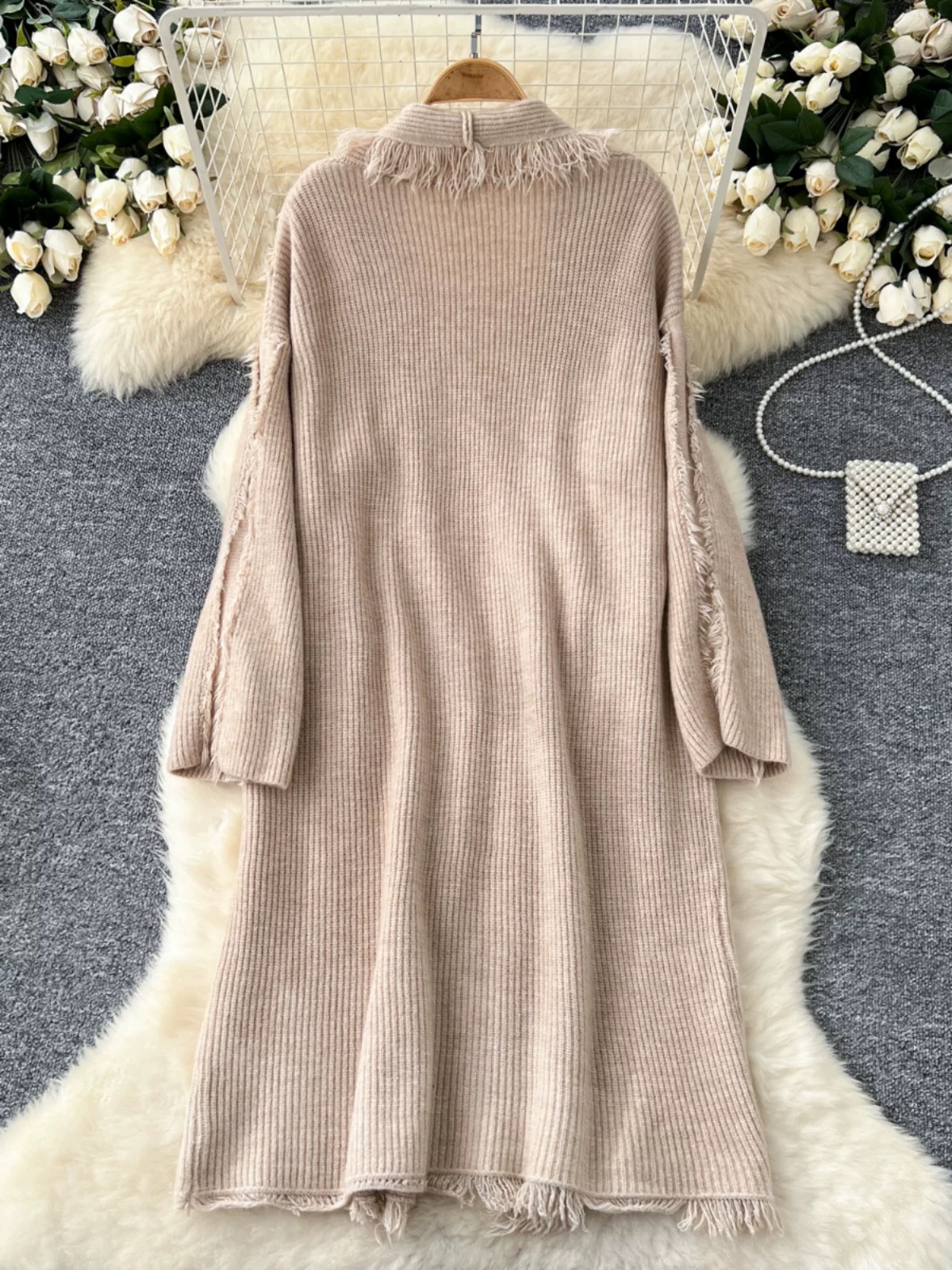 Too hot in summer knitted kimono KM128 images